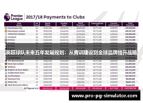 英超球队未来五年发展规划：从青训建设到全球品牌提升战略
